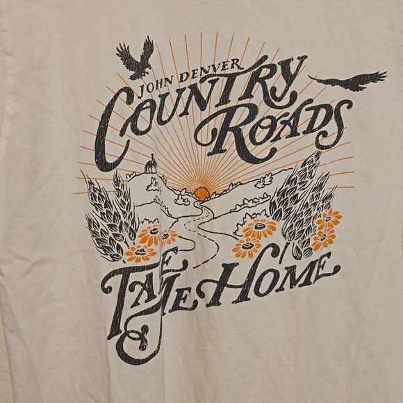 JOHN DENVER COUNTRY ROADS GRAPHIC TSHIRT SMALL - Picture 2 of 9